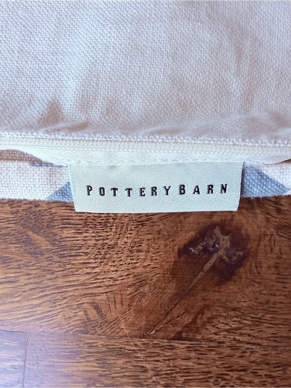Pottery Barn Red, Cream & Blue Star Flag Accent Pillow Cover